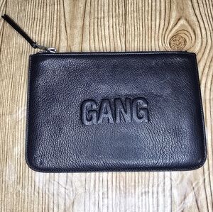Neil Barrett Black Mini Leather Bag Pouch